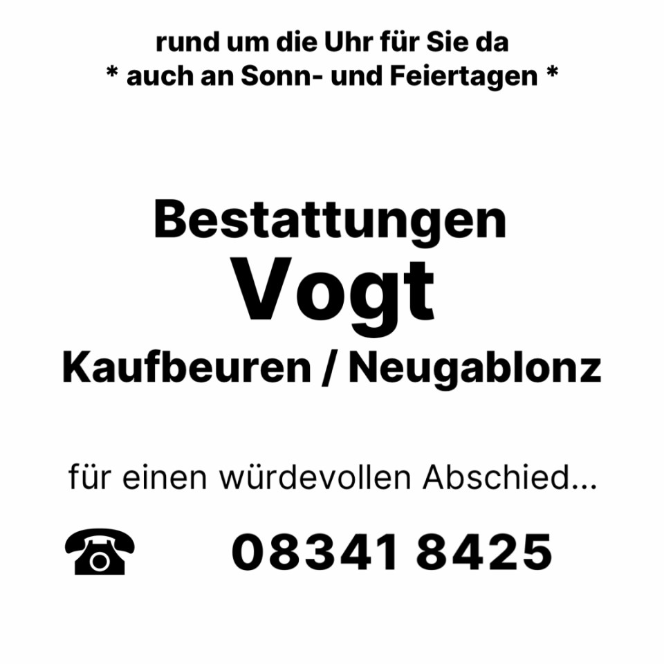 Beerdigungen Neugablonz